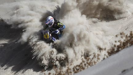 Olivier Pain (Yamaha) a été l'homme fort de la première semaine du Dakar 2013 (FREDERIC LE FLOC'H / POOL)