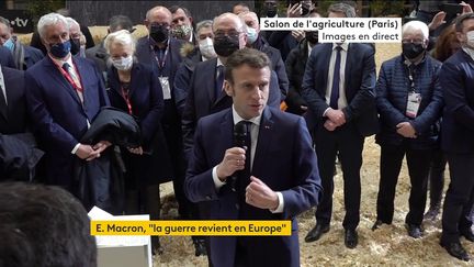 VIDEO. La guerre en Ukraine "durera" et aura des "conséquences sur le monde agricole", prévient Emmanuel Macron