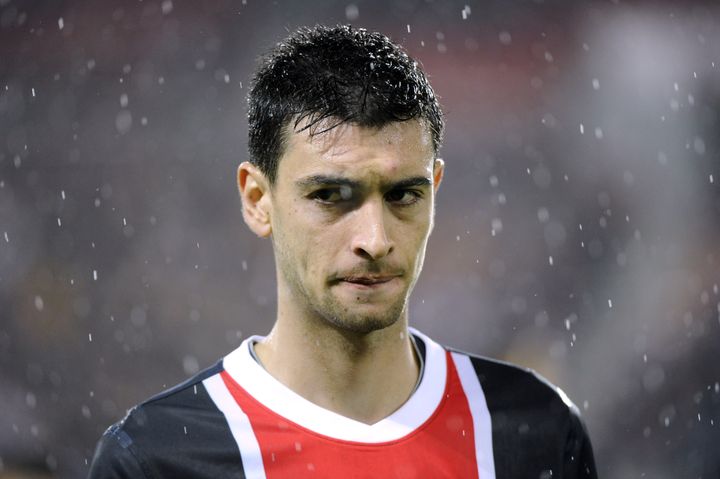 L'attaquant du PSG Javier Pastore avant le d&eacute;but du match contre le Slovan Bratislava, &agrave; Paris, le 3 novembre 2011. (BERTRAND GUAY / AFP)