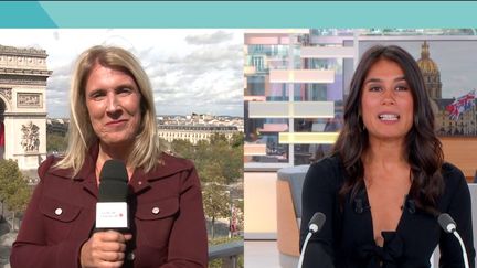 La journaliste Stéphanie Perez, en direct d'une terrasse avec vue sur l'Arc de Triomphe à Paris, explique le déroulé de la cérémonie qui aura lieu ce mercredi 20 septembre à l'occasion de la venue du roi Charles III et de son épouse Camilla.