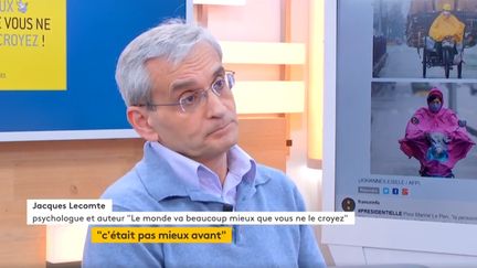 Stop la déprime. Invité de Jean-Paul Chapel dans ":L’éco" lundi 13 mars, le psychologue Jacques Lecomte, refuse l’éternel "c’était mieux avant" avec son dernier livre "Le monde va beaucoup mieux que vous ne le croyez… ". Moins de pauvreté, moins d’homicides, un optimisme démesuré ?