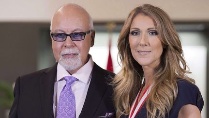 Céline Dion et son mari René Angélil, le 26 juillet 2013 à Québec.&nbsp; (JACQUES BOISSINOT / AP / SIPA)