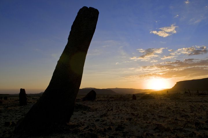 Sur le site de la cité antique d'Axoum, dans le nord de l'Ethiopie (31 août 2009) (AFP - GUIZIOU FRANCK / HEMIS.FR)