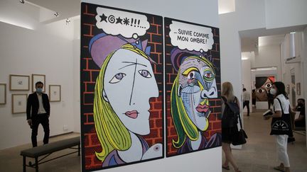 La première exposition consacrée aux liens entre les œuvres de Picasso et la bande-dessinée se tient jusqu'au 3 janvier prochain au Musée Picasso de Paris.&nbsp; (GINIES/SIPA)