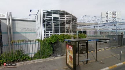 Le lyc&eacute;e Diderot &agrave; Marseille (Bouches-du-Rh&ocirc;ne) a &eacute;t&eacute; victime d'un acte de vandalisme, dans la nuit du 15 au 16 septembre 2013. (GOOGLE STREET VIEW / FRANCETV INFO)