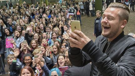 Le blogueur Jeremstar, le 18 juin 2016, à Nancy (Meurthe-et-Moselle). (/NCY / MAXPPP)