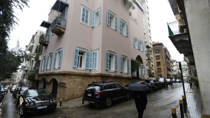 La maison&nbsp;de Carlos Ghosn, à Beyrouth au Liban, le 7 janvier 2020. (Illustration) (JOSEPH EID / AFP)