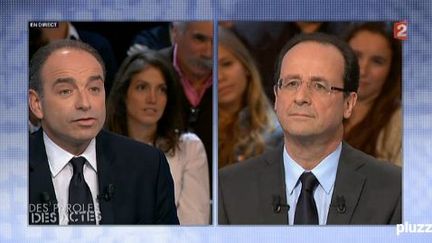 Jean-Fran&ccedil;ois Cop&eacute; face &agrave; Fran&ccedil;ois Hollande.