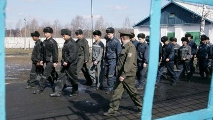 Des prisonniers dans un camp situé à 650 km de Moscou. (MAXIM MARMUR / AFP)