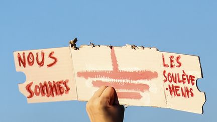 In a demonstration in support of the Earth Uprisings, April 19, 2023 in Paris.  (MOHAMMED BADRA / EPA VIA MAXPPP)