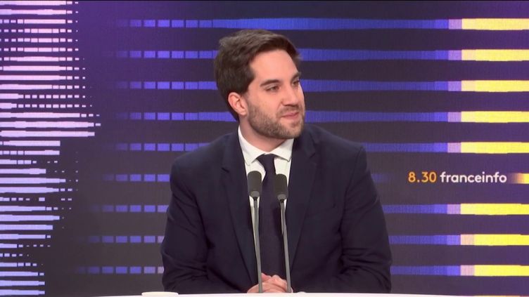 Thomas Ménagé, spokesperson for the Rassemblement national (RN) group in the Assembly and deputy for Loiret, on franceinfo, Saturday February 11, 2023. (FRANCEINFO / RADIOFRANCE)