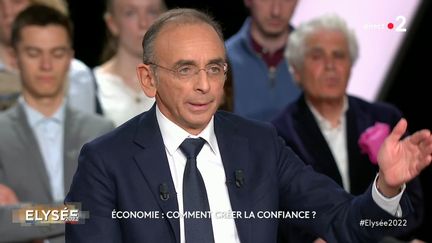 Eric Zemmour dans l'émission Elysée 2022 sur France 2 (ELYSEE 2022 / FRANCE 2)