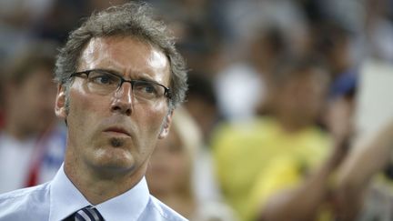 Laurent Blanc lors du match Espagne-France, le 23 juin 2012 &agrave; Donetk (Ukraine). (LAURENT CIPRIANI / SIPA)