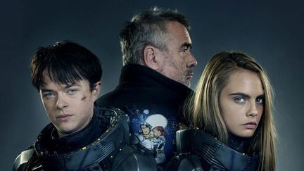 Luc Besson, entouré de Dane DeHaan et Cara Delevingne
 (EuropaCorp)