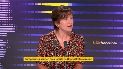 Carole Delga, présidente PS de la région Occitanie, était l’invitée du 8h30 franceinfo samedi 16 septembre. (FRANCEINFO / RADIO FRANCE)