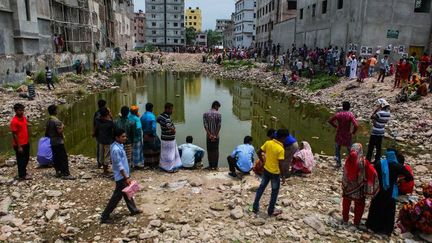 De l'immeuble, il ne reste plus rien. Dans cet atelier de couture de Dacca, 1100 ouvriers ont trouvé la mort. (Anik Rahman/Nurphoto)