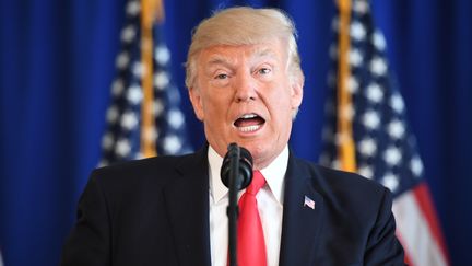 Le président américain Donald Trump lors d'une conférence de presse à Bedminster, dans le New Jersey, le 23 août 2017.&nbsp; (JIM WATSON / AFP)