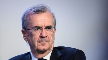 Le gouverneur de la Banque de France, Francois Villeroy de Galhau, lors du Forum économique mondial de Davos (Suisse), le 23 mai 2022. (FABRICE COFFRINI / AFP)