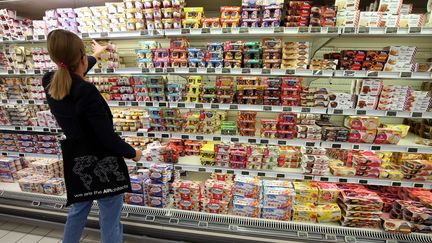 Un rayon de supermarché à Montbéliard (Doubs), en octobre 2019. (MAXPPP)