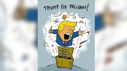 Un dessin de Rodho après l'élection de Donald Trump à la présidence des Etats-Unis, le 8 novembre 2016. (RODHO / TWITTER)