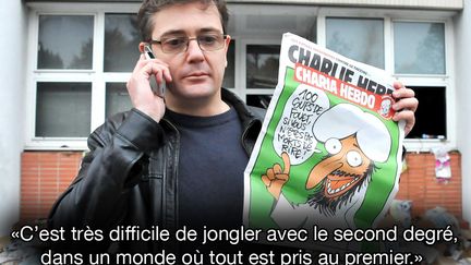 Citation de Charb, le 11 septembre 2014 sur France 24. (SIPA)