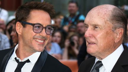 Robert Downey Jr et Robert Duvall sont venus présenter le film "Le juge" de David  Dotkin qui a ouvert le Festival du film de Toronto.  
 (HUBERT BOESL / DPA / DPA PICTURE-ALLIANCE/AFP)