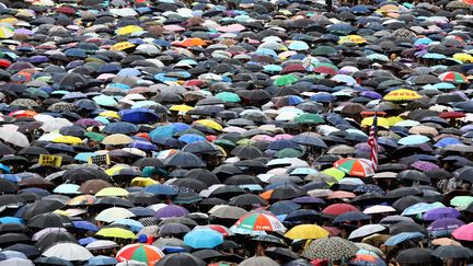 1,7 million de personnes ont défilé dans le quartier financier de&nbsp;Hong Kong le 18 août 2019.&nbsp; (EYEPRESS NEWS / AFP)