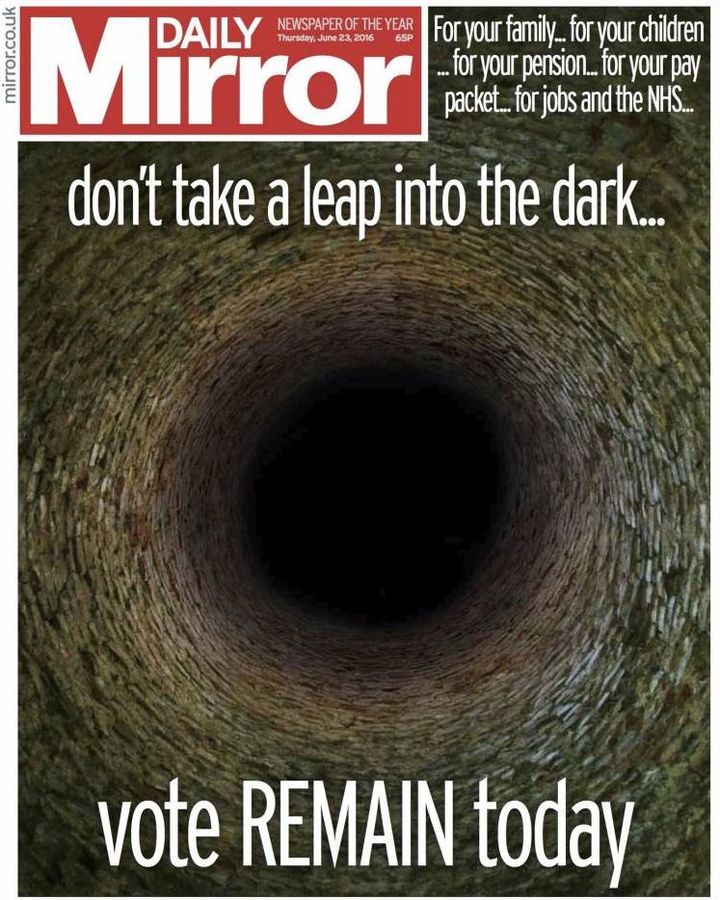 La une du Dailymirror, le 23 juin. (DAILYMIRROR)