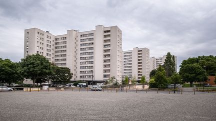 Le quartier Empalot, situé au nord de Toulouse (Haute-Garonne), où des logements sociaux ont été construits sur le modèle "Grand Ensemble" des années 1960, en juin 2020. (ADRIEN NOWAK / HANS LUCAS)