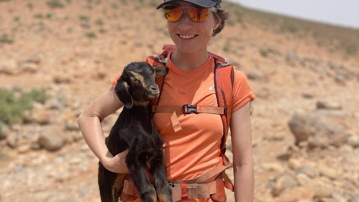 Louise Thaller lived to the rhythm of the goats during the transhumance. (LOUISE THALLER STANISLAS GIROUX)