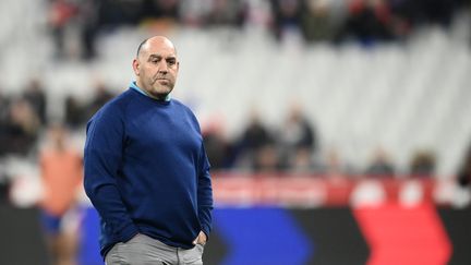 Mario Ledesma&nbsp;lors de l'échauffement avant France-Argentine, le 6 novembre 2021 au Stade de France. (FRANCK FIFE / AFP)