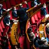 L'Hémicycle de l'Assemblée nationale lors de la seconde lecture du projet de loi&nbsp;renforçant les outils de gestion de la crise sanitaire, le 14 janvier 2022. (XOSE BOUZAS / HANS LUCAS)