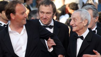 Jacques Herlin au côté de Xavier Beauvois à Cannes pour "Des hommes et des dieux", mai 2010
 (VALERY HACHE)