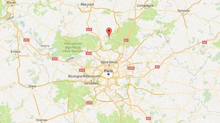 L'étudiant de 25 ans a été découvert dans une zone boisée de Boran-sur-Oise, près de Chantilly.  (GOOGLE MAPS)