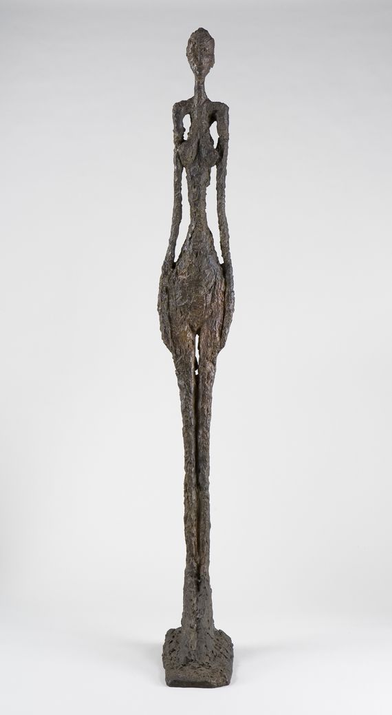 "Grande femme IV", 1960-1961. Bronze, 270 x 31,5 x 56,5 cm. Fonte 1980-1981, &eacute;preuve Fondation Alberto et Annette GiacomettiCollection Fondation Giacometti. (SUCCESSION GIACOMETTI (FONDATION GIACOMETTI, PARIS ET ADAGP, PARIS))