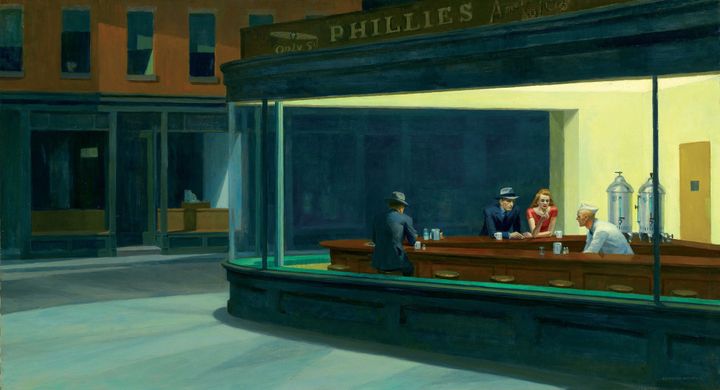 "Nighthawks" d'Edward Hopper a inspiré l'un des textes de Claude Esteban.
 (EFE/Newscom/MaxPPP)