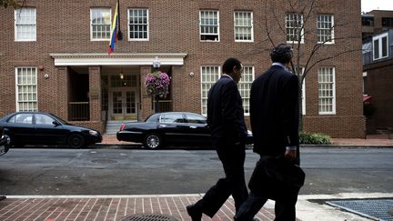 L'ambassade du Venezuela &agrave; Washington (Etats-Unis), le 12 septembre 2008. (BRENDAN SMIALOWSKI / AFP)