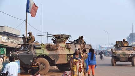 Des soldats français de la mission Sangaris, à Bangui, en Centrafrique, le 14 février 2016. (ISSOUF SANOGO / AFP)