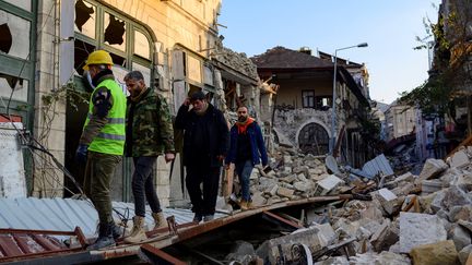 La ville historique d'Antakya, dans le sud de la Turquie, le 12 février 2023, après qu'un tremblement de terre de magnitude 7,8 qui a frappé la région frontalière de la Turquie et de la Syrie. (YASIN AKGUL / AFP)