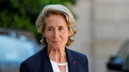 Caroline Cayeux à l'Elysée, à Paris, le 4 juillet 2022. (LUDOVIC MARIN / AFP)