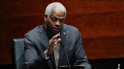 Le représentant démocrate de Géorgie Hank Johnson, le 28 juillet 2020 au Capitole, à Washington (Etats-Unis).&nbsp; (CHIP SOMODEVILLA / GETTY IMAGES NORTH AMERICA / AFP)