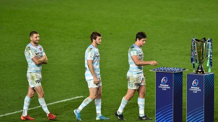 Les joueurs du Racing sont passés une troisième fois à côté de la Champions Cup sans la soulever (GLYN KIRK / AFP)