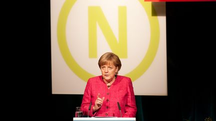 La chanceli&egrave;re allemande, Angela Merkel, le 25 juin 2012 &agrave; Berlin (Allemagne). (SEBASTIAN KAHNERT / AFP)