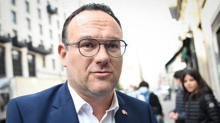 Damien Abad, le ministre&nbsp;des Solidarités, de l'Autonomie et des Personnes handicapées, accusé de viols par deux femmes (photo du 26 avril 2022). (BERTRAND GUAY / AFP)