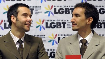 En 2010, l'Argentine était le premier pays sud-américain à reconnaître le mariage entre deux personnes du même sexe. (Juan MABROMATA / AFP)