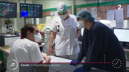 Des soignants à l'hôpital d'Annonay. (France 2)