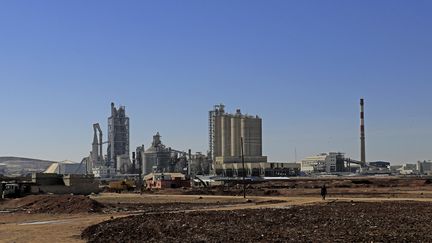 La cimenterie Lafarge de Jalabiya, en Syrie, le 19 février 2018.
 (DELIL SOULEIMAN / AFP)