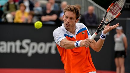 Nicolas Mahut, entre les gouttes. (ANDY ASTFALCK / NURPHOTO)