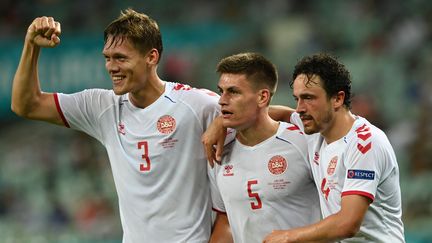 Le Danemark a décroché son ticket pour les demi-finales de l'Euro 2021 en venant à bout de la République Tchèque samedi 3 juillet. (OZAN KOSE / AFP)