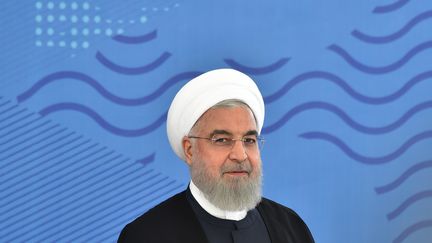 Le président américain Hassan Rouhani lors d'un sommet à Bishlek (Kirghizistan), le 14 juin 2019. (VYACHESLAV OSELEDKO / AFP)